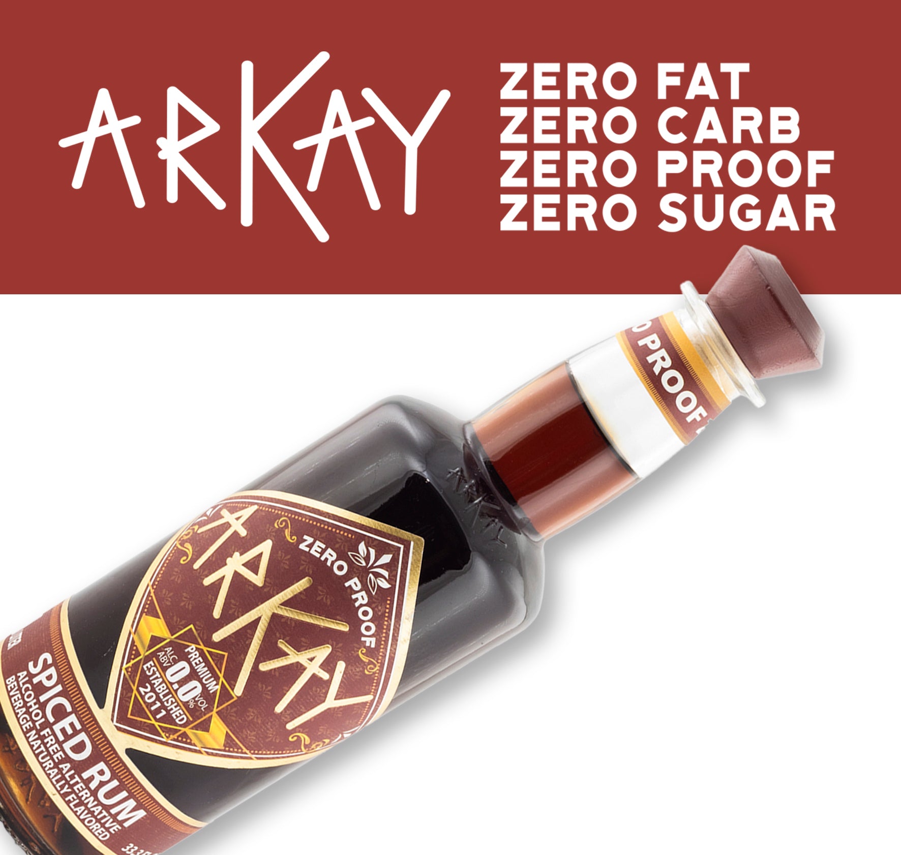 Arkay Zero Proof Spiced Rum Alternative